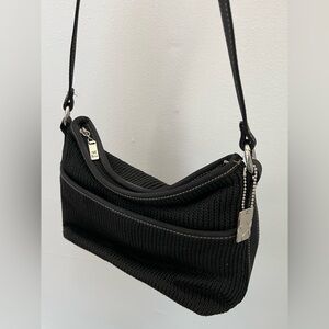 Women’s Lina Purse | Black Woven Handbag | Crochet Shoulder Bag